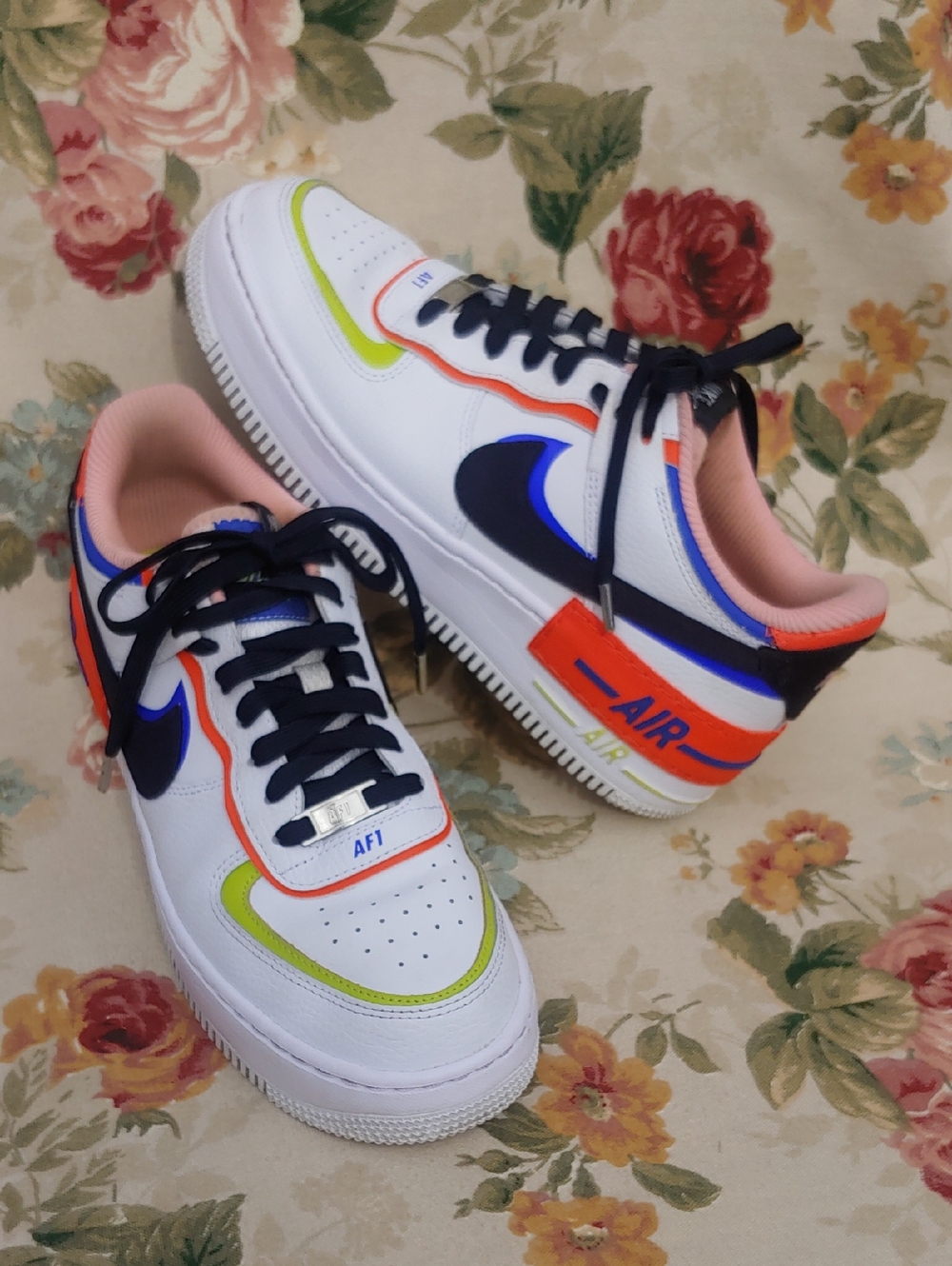 Nike Air Force 1 Shadow Sneakers White Multi Women's 9.5 - Picture 3 of 16